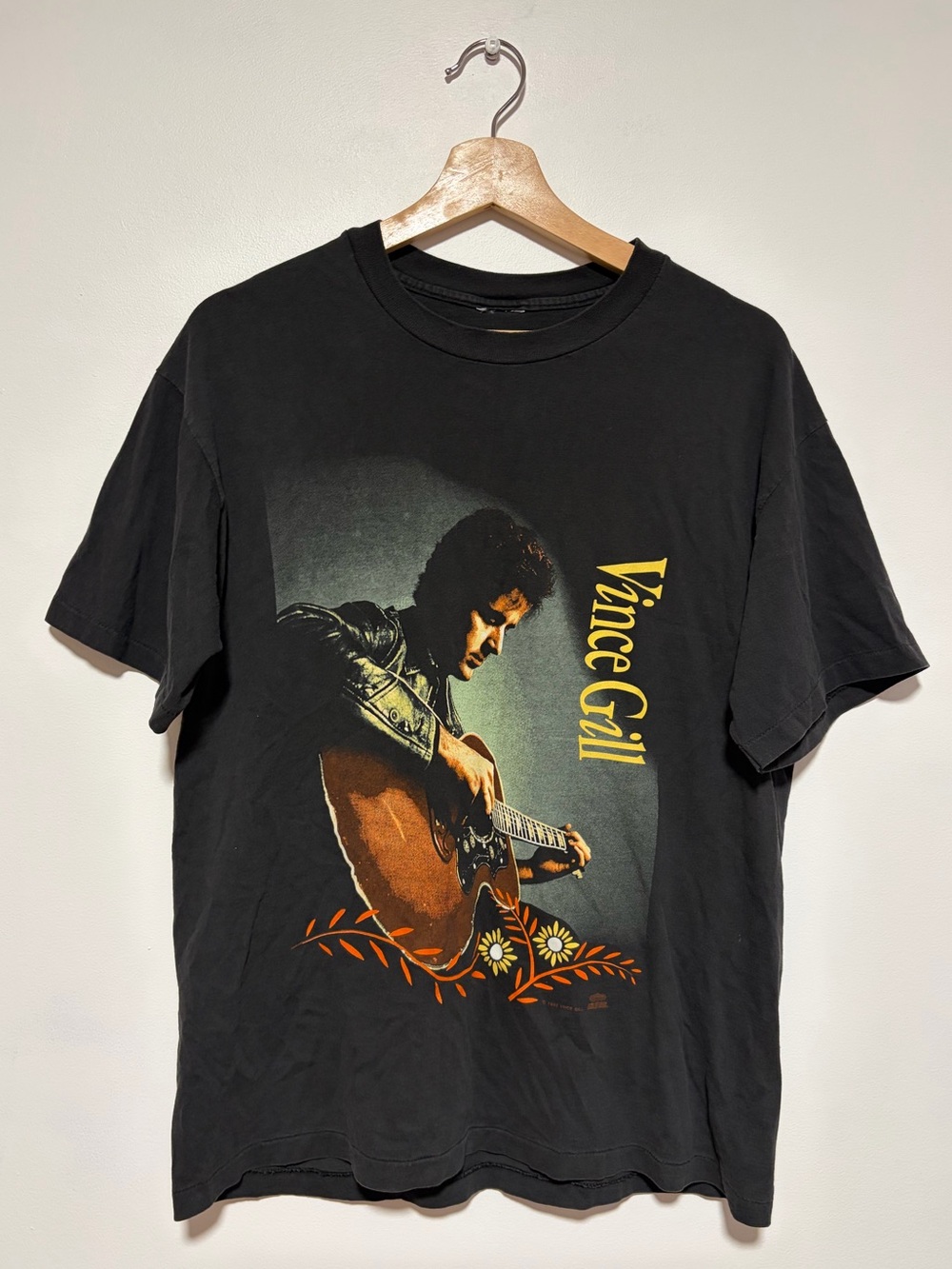 Vintage 90s Vince Gill Country Music Graphic T- Shirt 1992 Western
